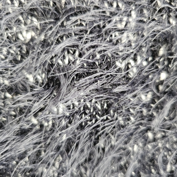 EXPRESS Heather Black Chunky Eyelash Sweater, S - Picture 3 of 9